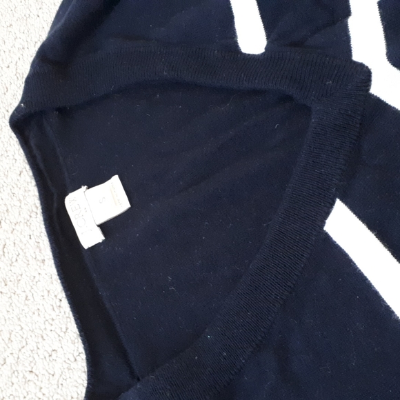 J. Crew striped black and white sweater with pink accents - Picture 5 of 5